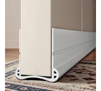 Oppingster 93cm Bianco Paraspifferi per Porte, per porte spesse 3,5 - 5,5cm, con uno Spazio Inferiore di 0,3 - 3cm, Guarnizione per Porta in Silicone