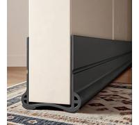 Oppingster 93cm Nero Paraspifferi per Porte, per porte spesse 3,5 - 5,5cm, con uno Spazio Inferiore di 0,3 - 3cm, Guarnizione per Porta in Silicone