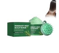 Oppingster Scrub naturale per cuoio capelluto, trattamento nutriente e disintossicante con massaggiatore per cuoio capelluto, scrub al rosmarino e menta Shampoo