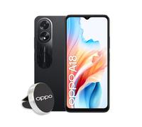 OPPO A18 4G Smartphone, AI Doppia fotocamera 8+2MP, Selfie 5MP, Display 6.56” 90HZ LCD HD+, 5000mAh, RAM 8 GB (4+4) + ROM 128GB, IP54, [Versione Italia],Glowing Black