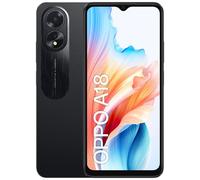 OPPO A18 4G Smartphone, AI Doppia fotocamera 8+2MP, Selfie 5MP, Display 6.56" 90HZ LCD HD+, 5000mAh, RAM 4 (Esp 1GB/2GB/4GB)+ROM 128GB (esp1TB), IP54, [Versione Italia],Glowing Black