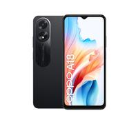 OPPO A18 4G Smartphone, AI Doppia fotocamera 8+2MP, Selfie 5MP, Display 6.56” 90HZ LCD HD+, 5000mAh, RAM 8 GB (4+4) + ROM 128GB, IP54, [Versione Italia],Glowing Black