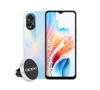 OPPO A18 4G Smartphone, AI Doppia fotocamera 8+2MP, Selfie 5MP, Display 6.56” 90HZ LCD HD+, 5000mAh, RAM 8 GB (4+4) + ROM 128GB, IP54, [Versione Italia],Glowing Blue