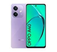 OPPO A40 Smartphone, Fotocamera AI 50MP, Selfie 5MP, Display 6.67” 90HZ LCD HD+, 5100mAh, RAM 4 Esp 8GB (+4GB Virtuali) +ROM 128GB, IP54, [Versione Italia], Starry Purple