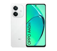 OPPO A40M Smartphone, Fotocamera AI 50MP, Selfie 5MP, Display 6.67” 90HZ LCD HD+, 5100mAh, RAM 16 GB (8+8) + ROM 256GB, IP54, [Versione Italia], Starlight White