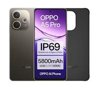 OPPO A5 Pro 4G Smartphone Libero con IA, 8GB RAM + 256GB, Schermo 6.67" 90Hz, Fotocamera 50MP, Batteria 5800, Ricarica Rapida 45W, Versione spagnola, Custodia inclusa - Marrone