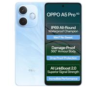 OPPO A5 Pro 5G (Feather Blue, 8GB RAM, 256GB Storage)|6.67” HD+ 120Hz Refre