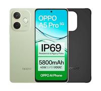 OPPO A5 Pro 5G Smartphone Libero con IA, 8GB RAM + 256GB, Schermo 6.67" 120Hz, Fotocamera 50MP, Batteria 5800, Ricarica Rapida 45W, Versione spagnola, Custodia inclusa - Verde