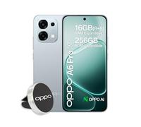 OPPO A6 Pro 5G Smartphone, Foto AI 50MP, Frontale 16MP, Display 6.57” 120HZ AMOLED FHD+, 6500mAh, RAM 8(Esp8GB)+ROM 256GB (esp2TB), IP69, Supporto Auto [Versione Italia], Lunar Titanium