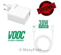 OPPO CARICABATTERIE RAPIDO ORIGINALE VOOC USB VC56HACH 30W CAVO USB-C 78FF77A