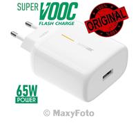 OPPO CARICABATTERIE RICAMBIO ORIGINALE USB VCA7GACH 65W SUPER VOOC WHITE 78C7E0A