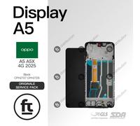 OPPO DISPLAY A5/A5x 4g 2025 CPH2727 2725 ORIGINALE SERVICE FRAME NERO TOUCH