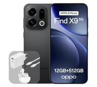 OPPO Find X9 5G 12+512GB, Smartphone sbloccato AI, Display ProXDR 6,59" 120Hz, Fotocamera Hasselblad da 50 MP, 4K Motion, 7025 mAh, IP69, Space Black (Con carica 80W SUPERVOOC e Enco Air4)