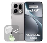 OPPO Find X9 5G 12+512GB, Smartphone sbloccato AI, Display ProXDR 6,59" 120Hz, Fotocamera Hasselblad da 50 MP, 4K Motion, 7025 mAh, IP69, Titanium Grey (Con carica 80W SUPERVOOC e Enco Air4)