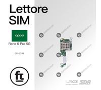 OPPO LETTORE SIM + BOARD RENO 6 PRO 5G CPH2249 MEDIATECK DOCK CARICA