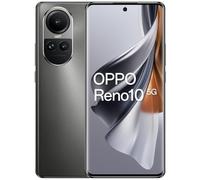 OPPO RENO10 Smartphone 5G, AI Tripla fotocamera 64+32+8MP, Selfie 32MP, Display 6.7" 120HZ AMOLED, 5000 mAh, RAM 8GB (Esp. fino 16GB) + ROM 256GB, [Versione Italia], Colore Silvery Grey