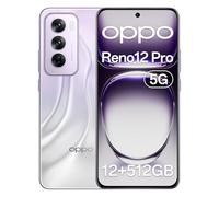 OPPO Reno12 Pro5G AI Smartphone,RAM 12GB esp 24GB(+12GB virtuali)+ROM 512GB, Tripla fotocamera 50+50+8MP, Selfie 50MP, Display 6.7” 120HZ AMOLED FHD+, 5000mAh, Supporto Auto, Nebula Silver