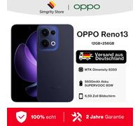 OPPO Reno13 5G AI Smartphone, Tripla fotocamera 50+8+2MP, Selfie 50MP, Display 6.59” 120HZ AMOLED FHD+, 5600mAh, RAM 12GB(Esp4GB/8GB/12GB)+ROM 256GB, [Versione Italia], Luminous Blue