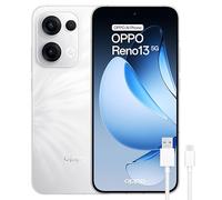 Oppo Reno13 5G Smartphone sbloccato con IA, 12 GB di RAM + 256 GB, display AMOLED da 6,6" a 120 Hz, fotocamera 50 MP, IP69, batteria da 5.600mAh, ricarica rapida da 80 W, versione spagnola, bianco