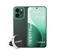 OPPO Reno14 FS 5G AI Smartphone, Tripla fotocamera 50+8+2MP, Selfie 32MP, Display 6.57” 120HZ AMOLED FHD+, 6000mAh, RAM 12GB(Esp4GB/8GB/12GB)+ROM 512GB, Supporto Auto [Versione Italia], Luminous Green