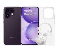OPPO Reno16 5G 8GB 512GB 6,32" Nero Viola Include Enco X3s, custodia e caricabatterie da 80 W
