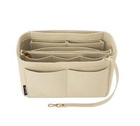 OPPOSHE Inserto organizer per borse, in feltro ammorbidito, organizer per borse, compatibile con LV, Coach, MK, Kate Spade, Goyard, Longchamp (beige, medio)