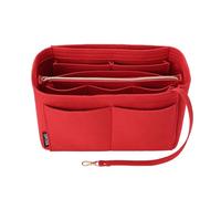 OPPOSHE Inserto organizer per borse, inserto in feltro ammorbidito per borse, compatibile con LV, Coach, MK, Kate Spade, Goyard, Longchamp (rosso, XXL)