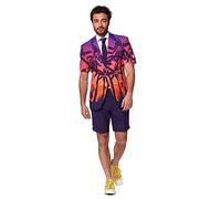 Opposuits Abito Estivo da Uomo - Vestibilità Aderente - Include Blazer a Maniche Corte - Pantaloncini e Cravatta, 50