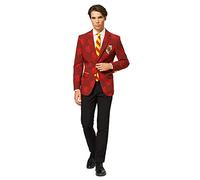 OppoSuits Abito Rosso Harry Potter - Grifondoro - Slim Fit - Costumi di Halloween per Uomo - Include Giacca e Cravatta abbinate, Rosso, 58