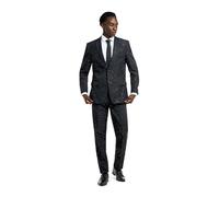 Opposuits Completo natalizio da uomo, con giacca, pantaloni e cravatta, Glitter scintillanti, 48