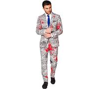 OppoSuits Costume di Halloween per uomo con stampa elegante - Set completo: Giacca, Pantaloni e Cravatta