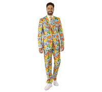 OppoSuits Costume Uomo - Pokémon™Costume - Slim Fit - Multicolor - Include Blazer, Pantaloni E Cravatta