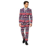 OppoSuits Fun Ugly Christmas Abits per gli uomini - Completo completo: giacca, pantaloni e cravatta, Nordic Noel, 50