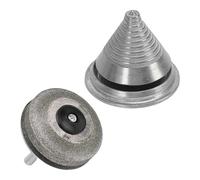 OPPWONG Affilatrice per Bilanciatore per Tosaerba, Mola in Metallo Resistente con Grana 100, Strumento Base Antiscivolo per Trattorini da Giardino, Tosaerba e Attrezzi da Giardino