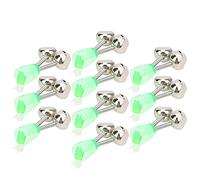 OPPWONG Allarme Pesca, Campanelli a Spirale Gemelli, Set da 10, per Pesca | Acciaio inossidabile, design durevole, compatibile con luce LED, pesca all\'aperto