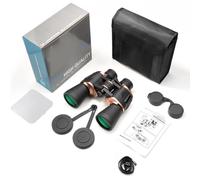 OPPWONG Binocolo 10x50 con Ampia Visuale per Adulti con Visione Scarsa, Ideale per il Birdwatching e gli Sport da Campeggio (Portatile BLACK)