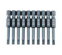 OPPWONG Bit di Cacciavite Magnetico, 10pcs 50 Mm in Lega di Cacciaviti in Acciaio Bit Set 1/4 Pollici per Trapano a Testa Piatta a Gambo Esagonale per Trapani Elettrici, H6.3 * 50*Sl4mm