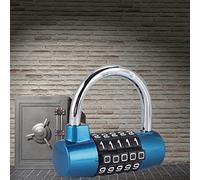 OPPWONG Blocco Codice Conciso a 5 Cifre Blocco Password in Lega di Zinco a Forma di U per Valigia Rossa Operazione Semplice 2,8 * 2,8 * 1, " (BLUE)