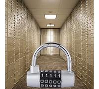 OPPWONG Blocco Codice Conciso a 5 Cifre Blocco Password in Lega di Zinco a Forma di U per Valigia Rossa Operazione Semplice 2,8 * 2,8 * 1, " (SILVER)