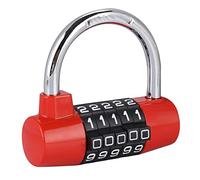 OPPWONG Blocco Codice Conciso a 5 Cifre Blocco Password in Lega di Zinco a Forma di U per Valigia Rossa Operazione Semplice 2,8 * 2,8 * 1, " (rosso)
