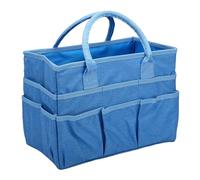 OPPWONG Borsa Portaoggetti per Arti e Mestieri Spaziosa Borsa per Attrezzi in Tessuto Oxford per Forniture da Giardinaggio e Cucito 10 Tasche (BLUE)