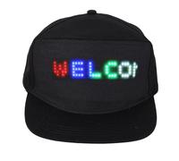 OPPWONG Cappello a LED, 16x32 Punti Colore Display LED Schermata PROGRAMMABILE Cappello Custom Hat Hat Funny App Mobile Control Motone Cotton Smart Hat Dimensioni Regolabili per Il Club