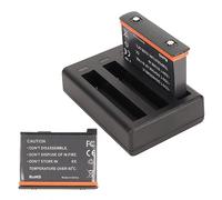 OPPWONG Caricabatteria Triplo a 3 Slot per Action Camera per X3 con Cavo di Ricarica di Tipo C e Batterie di Ricambio, Indicatori LED per lo Stato di Carica, Materiale Ai Polimeri di Litio Ad Alte