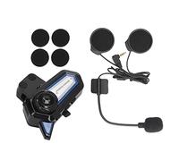 OPPWONG Casco Moto Auricolare Connessione Automatica Impermeabile, per Moto | Bluetooth 5.0, chiamate in vivavoce, torcia integrata, batteria a lunga durata