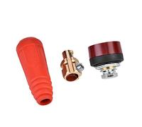 OPPWONG Connettori di Cavo di Saldatura, Connettore del Pannello di Saldatura TIG Set Set Connector Cavo Adattatore di Saldatura Adattatore di Saldatura Adattatore Rapido per (DKJ35-50 rosso)