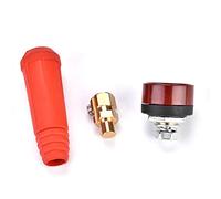 OPPWONG Connettori di Cavo di Saldatura, Connettore del Pannello di Saldatura TIG Set Set Connector Cavo Adattatore di Saldatura Adattatore di Saldatura Adattatore Rapido per (DKJ10-25 rosso)