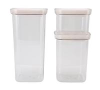 OPPWONG Contenitori Trasparenti per la Conservazione dei Cereali, Barattolo Sigillante Riutilizzabile con Apertura Rotante e Chiusura per Conservare Vari (6 confezioni da 2000 ml X 1+1300 ml X 2+600