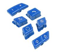 OPPWONG Controlli Volante, Compatibile con 1 3 Serie E90 E92 E93 M3 (BLUE) | Eccellente trasmissione della luce, polimero di alta qualità, bottoni interni decorativi sportivi, confezione da 6