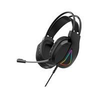 OPPWONG Cuffie da Gioco H160, Cuffie Sovrauricolari, con Microfono a Gamma Completa con Driver da 50 Mm e Rotella di Controllo del Volume Illuminazione RGB, Ideali per Giochi su PC