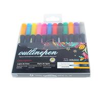 OPPWONG Evidenziatori da 12 Pezzi Colori Assortiti Penna per Appunti Ad Asciugatura Rapida per Uso Scolastico e in Ufficio 5,5x5,5x1,2 Pollici